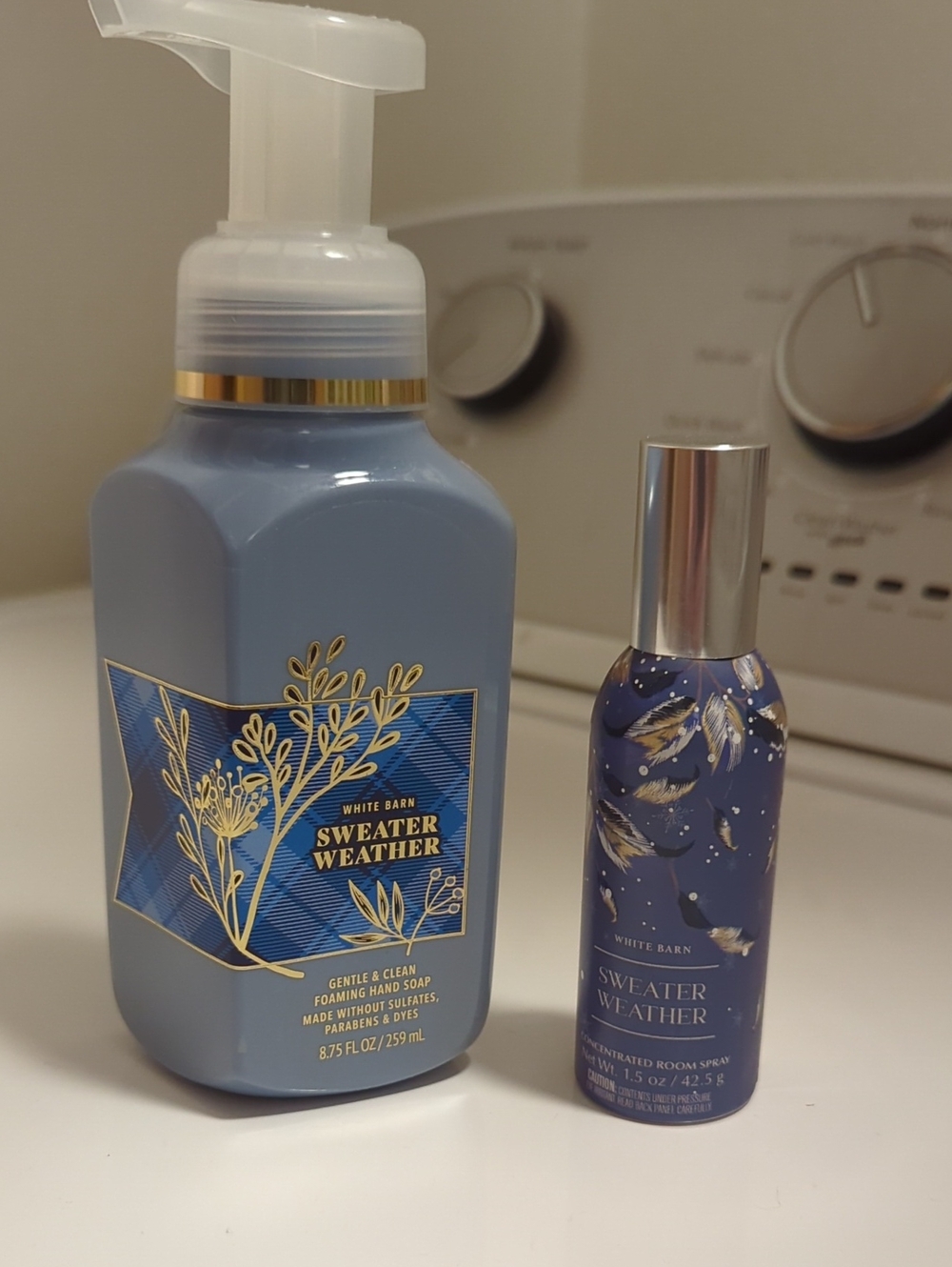 White Barn Sweater Weather Hand Soap & Room Spray - Blue and Gold